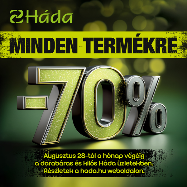Háda: 70% kedvezmény